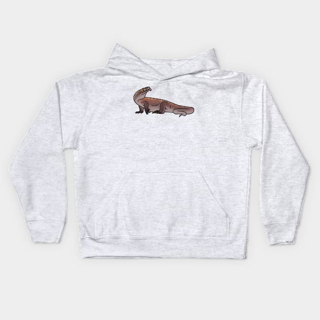 Cute Megalania Kids Hoodie by saradrawspaleo